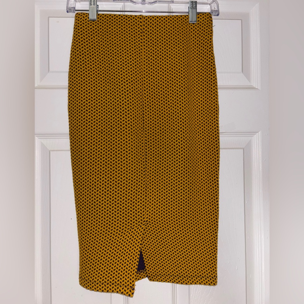 Zara Knit Waffle Pencil Skirt